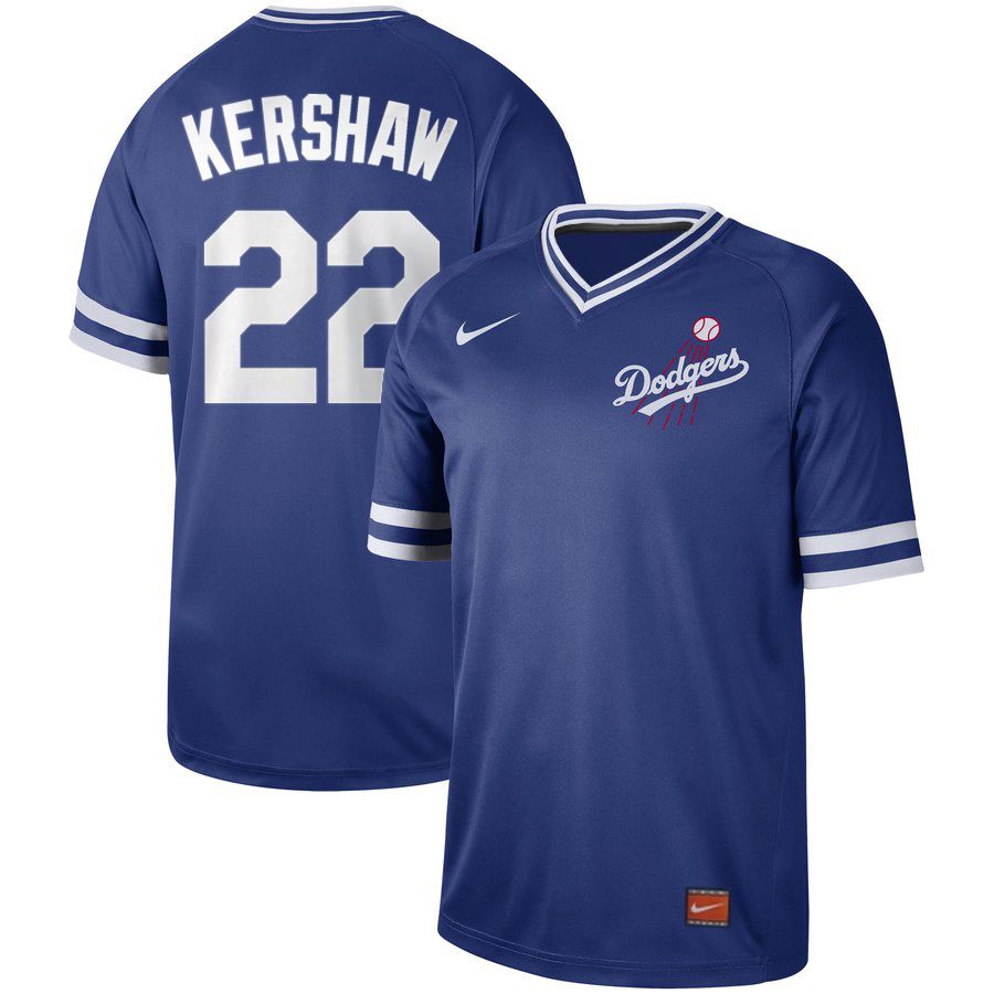 2019 Men MLB Los Angeles Dodgers #22 Kershaw blue Nike Cooperstown Collection Jerseys->detroit tigers->MLB Jersey